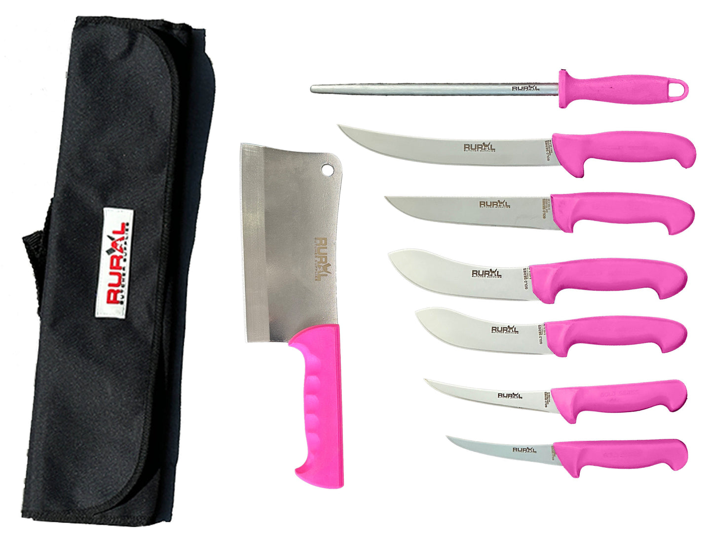 7PC Professional Butchers Knife Set with Cleaver