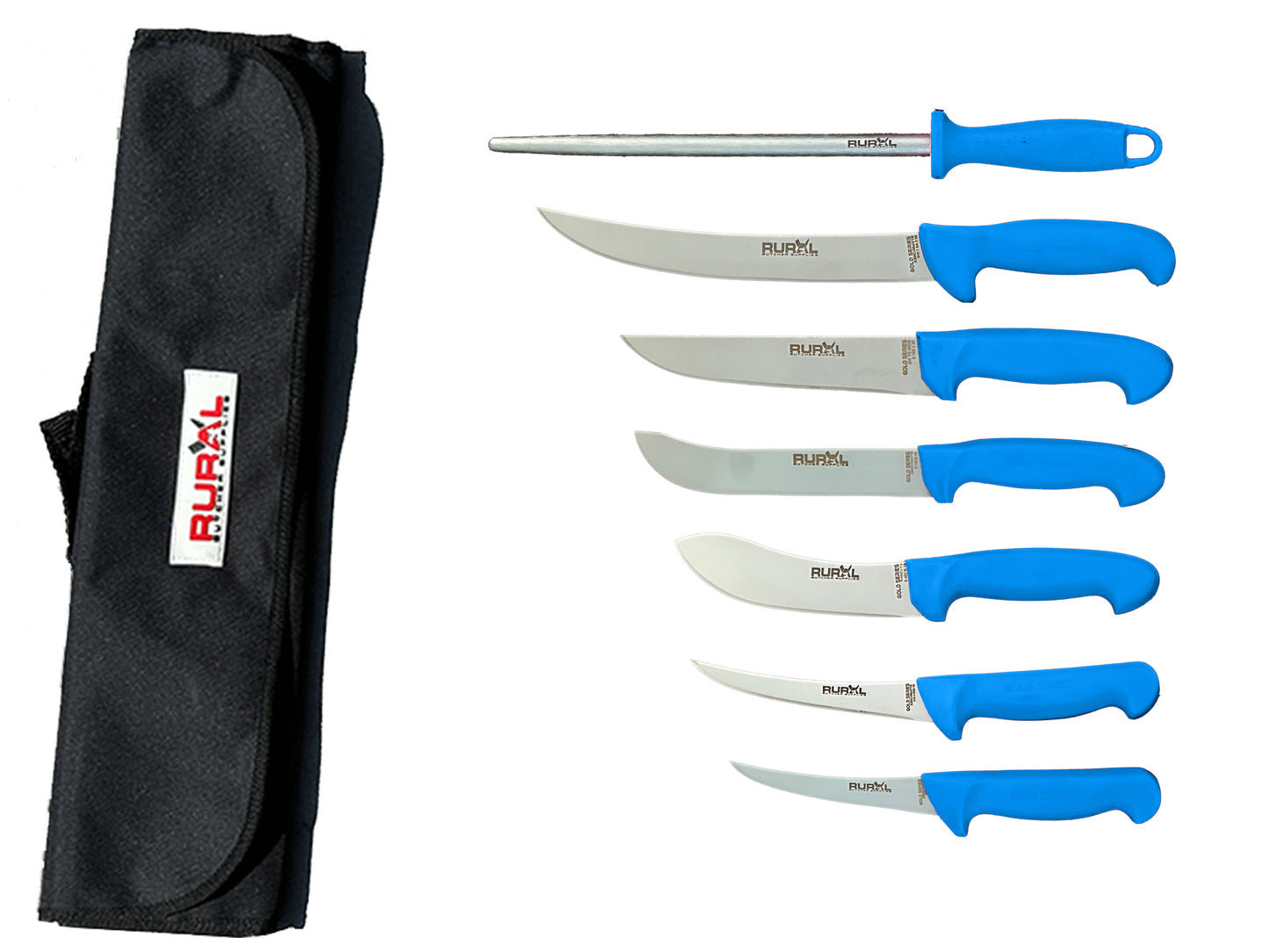 7PC Professional Butchers Knife Set | COBALT BLUE