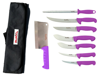 7PC Professional Butchers Knife Set with Cleaver