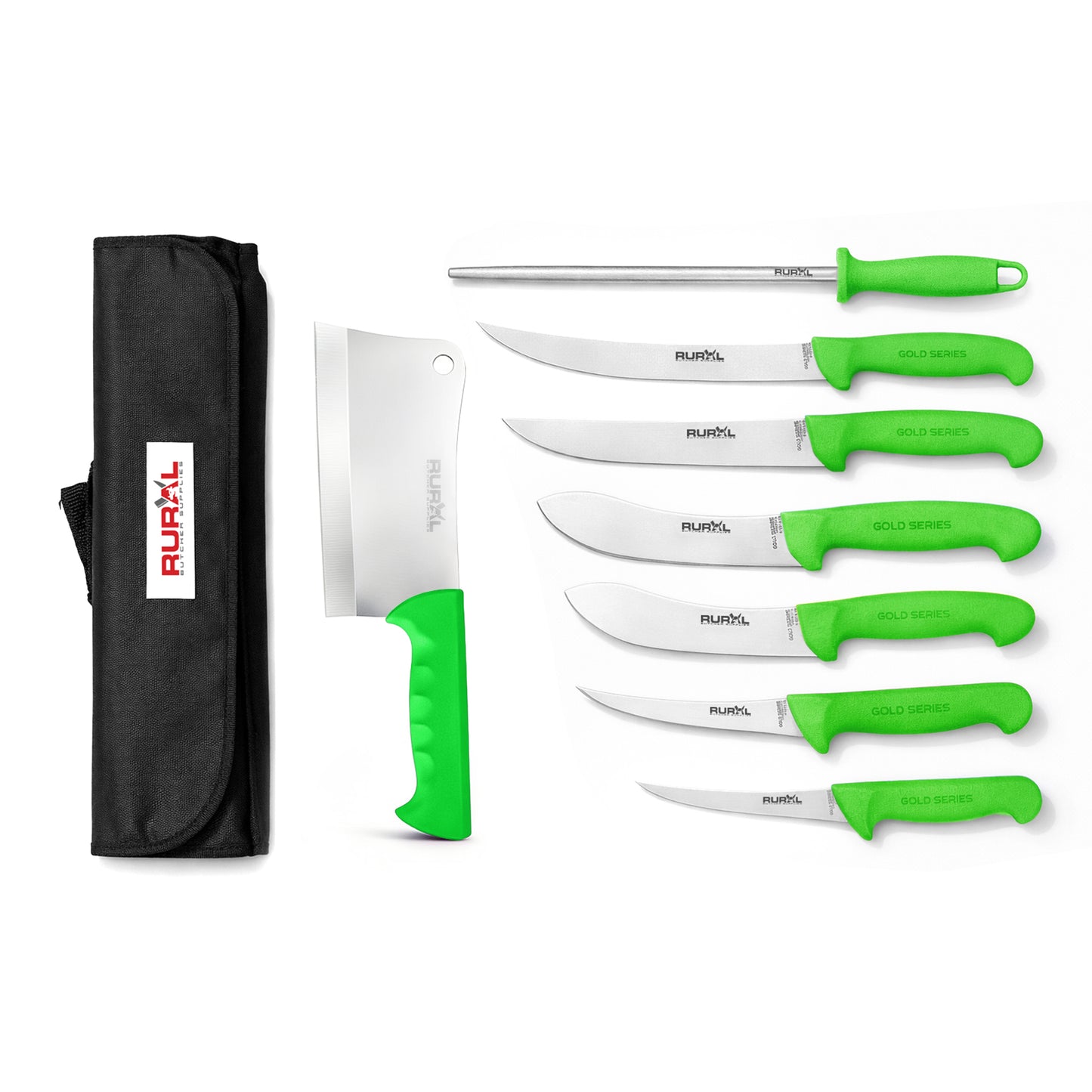 7PC Professional Butchers Knife Set with Cleaver