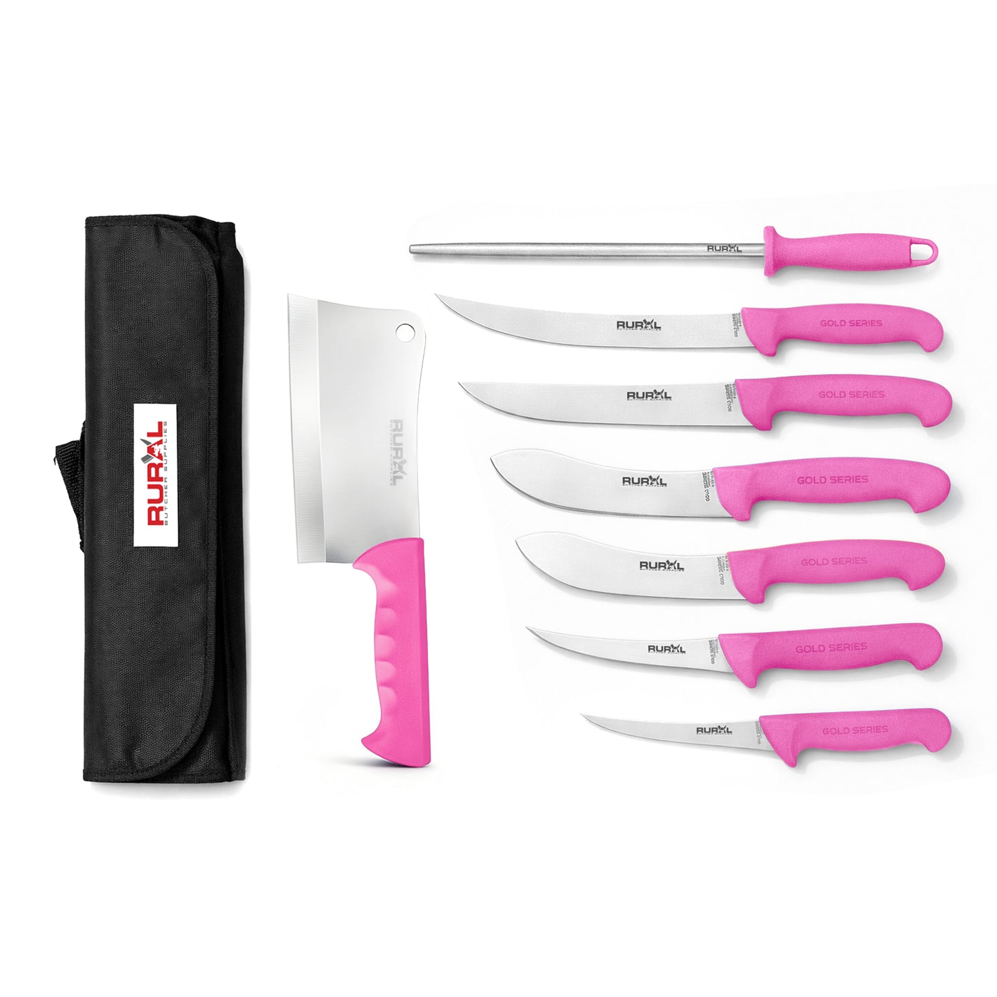 7PC Professional Butchers Knife Set with Cleaver