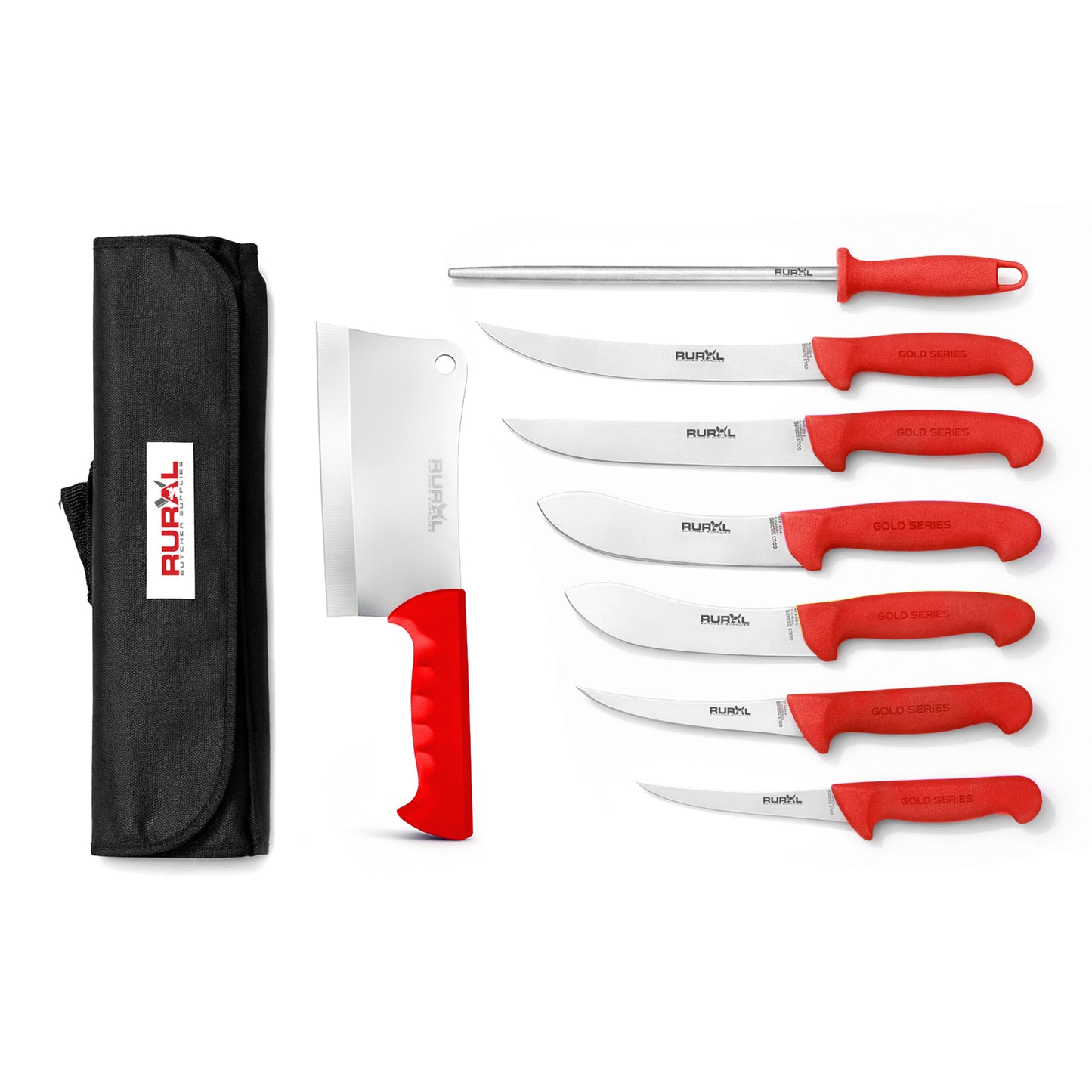 7PC Professional Butchers Knife Set with Cleaver