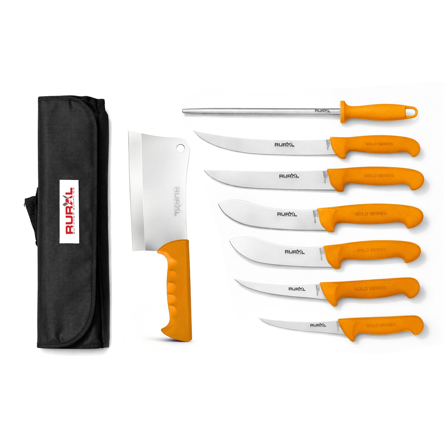 7PC Professional Butchers Knife Set with Cleaver